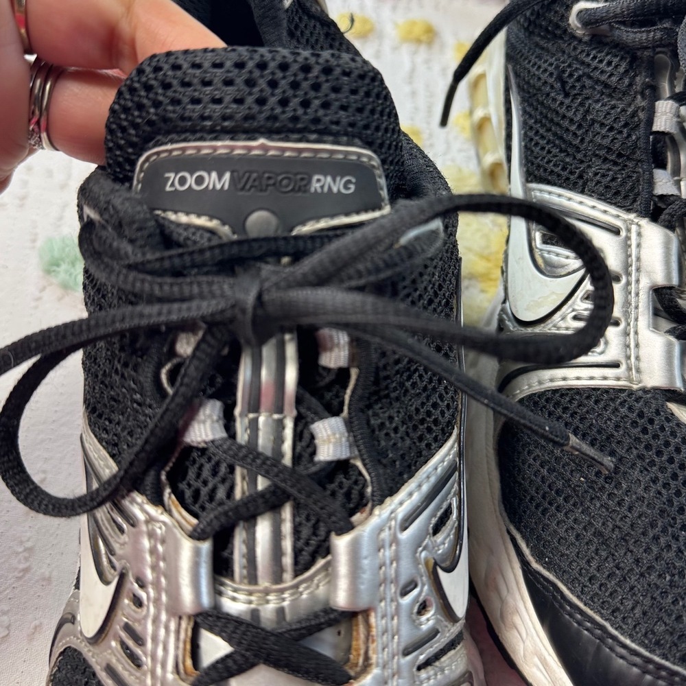 Nike Zoom Vapor RNG Black Metallic Silver Running Shoes 314141-011 Mens 9.5 2006 - Picture 9 of 12